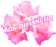 Gif animé Bon dimanche roses roses
